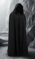 Waterproof ranger cloak with minky faux fur lining and hood, modeled in fantasy terrain