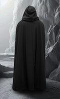 Waterproof ranger cloak with minky faux fur lining and hood, modeled in fantasy terrain