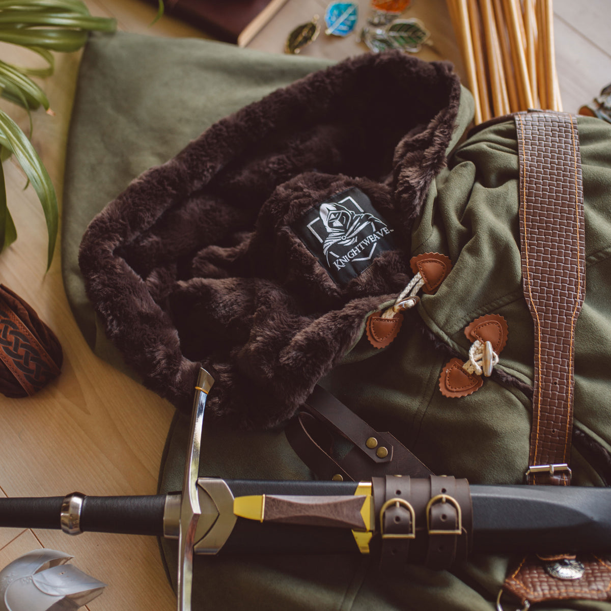 Knightweave Ranger Hooded Cloak | Fantasy Adventure Medieval LARP Cape